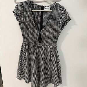 Princess Polly Monochrome Checkered Romper